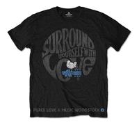 Woodstock Unisex Adult Surround Yourself Cotton T-Shirt - Black - XL - Black