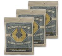 Woodtone Bluegrass Series Acoustic Guitar Strings 3-Pack, Mid Tension, Phosphor Bronze