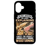 Woodturning and Wood Carving Design for a Woodturner Case for iPhone 16