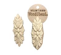 WoodUbend Pack of 2 Leaf Bunches - Wood Appliques - Bendable & Flexible Onlays 10x4cm - DIY Craft, Furniture & Home Decor - Easy to Apply & Paint - Versatile, Reusable & Durable Decorative Decals