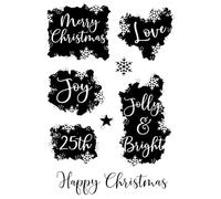 Woodware Clear Singles Christmas Patches 4 in x 6 in Stamp Set, Photopolymer, 4 x 6 in