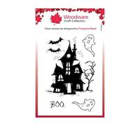 Woodware Clear Singles Haunted 3 in x 4 in Stamp Set, Photopolymer, 3 x 4 inch
