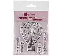 Woodware Clear Singles Hot Air Balloon 4 in x 4 in Stamp