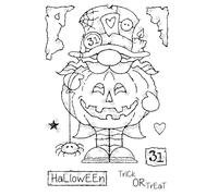 Woodware Clear Singles Mad Hatter Gnome 4 in x 6 in Stamp Set, Photopolymer, 4 x 6 inch