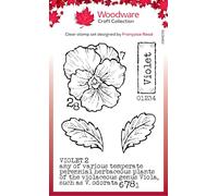 Woodware Clear Singles Mini Violet 3 in x 4 in Stamp, 3 x 4 in