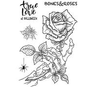Woodware Clear Stamp Set-Bones & Rose, 4 x 6 in