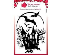 Woodware Clear Stamp Set-Haunted House, 4 x 6 in