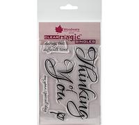 Woodware Clear Stamps 3.5-inch x 5.5-inch Scripted Thinking Of You