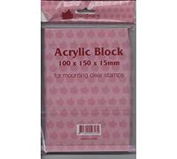 Woodware Craft Collection Acrylic Block Clear Stamp Handle - Large by Woodware Craft Collection Ltd