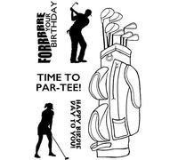 Woodware Craft Collection Jane Gill Clear Magic Stamp Set - Ready to Tee Off,Transparent,10.0 x 13.5