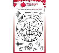 Woodware Francoise Collection-Bird Circle-Clear Stamp Set, 6 x 4 inches