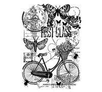 Woodware Francoise Collection-Clear Magic-Bicycle Collage, 21 x 11 x 0.6 cm