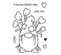 Woodware Francoise Collection Clear Magic-Love Gnome-Stamp Set, A6 FRS889 Transparent