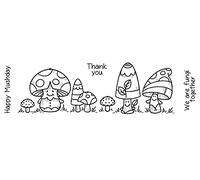 Woodware Francoise Collection-Clear Magic-Mushy Friends-Stamp Set, 8 x 2.6 inches, FRS413