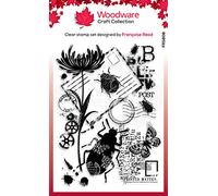 Woodware Francoise Collection - Clear Magic Stamp Set - Beetle Collage Transparent