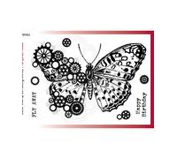 Woodware Francoise Collection - Clear Magic Stamp Set - Butterfly, Transparent, 10 x 15 cm Approx