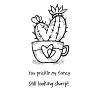 Woodware Francoise Collection - Clear Magic Stamp Set - Heart Cactus, Transparent, 3.8 x 2.6 inches, FRM034