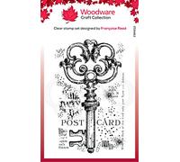 Woodware Francoise Collection - Clear Magic Stamp Set - Old Key, 9.6 x 6.7 cm
