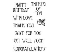 Woodware Francoise Collection - Clear Magic Stamps - Deco Sayings,Transparent,210 x 110