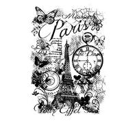 Woodware Francoise Collection - Clear Magic Stamps - Paris Collage, 210 x 110