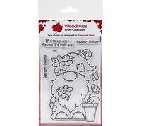 Woodware Francoise Collection-Clear Singles-Garden Gnome-Stamp, Trancparent, 6 x 4-inch