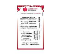 Woodware Francoise Collection-Clear Stamp-Colourful Greetings, A6 Transparent, FRS862