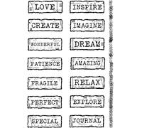 Woodware Francoise Collection-Clear Stamp-Junk Labels, 4 x 6 inches