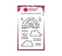 Woodware Francoise Collection-Clear Stamp-Rainbow World, A6 Transparent