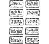 Woodware Francoise Collection-Distressed Labels-Clear Stamp, 6 x 4 inches