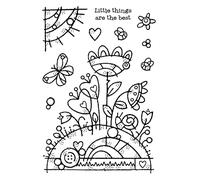 Woodware Francoise Collection-Flower Mound-Clear Stamp, 4 x 6 inches
