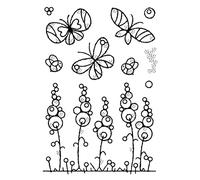 Woodware Francoise Collection-Garden Border-Clear Stamp Set, 6 x 4 inches