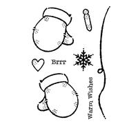 Woodware Francoise Collection-Gloves-Stamp, 3 x 4 inches