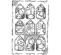 Woodware Francoise Collection-Nine Tags-Clear Stamp, 6 x 4 inches