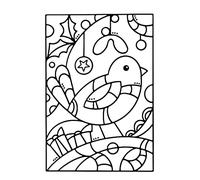 Woodware Francoise Collection-Robin Panel-Stamp, 4 x 6 inches