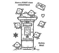 Woodware Francoise Collection - Robin Post - Clear Stamp Set, Transparent, 6 x 4 inches (FRS935)