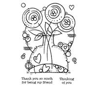 Woodware Francoise Collection-Round Blooms-Clear Stamp, 4 x 6 inches