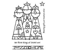 Woodware Francoise Collection-Three Kings-Stamp, 4 x 6 inches