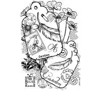 Woodware Francoise Collection-Two Tags-Clear Stamp, 6 x 4 inches