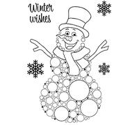 Woodware Jane Gill-Big Bubble-Snowman-Clear Magic Stamp, A6, Transparent (JGS819)
