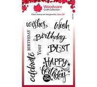 Woodware Jane Gill-Clear Magic-A Birthday Moment Stamp Set, 4 x 6 inches Transparent