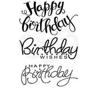 Woodware Jane Gill Clear Magic Stamp Set - Big Birthday Words, 21 x 11 cm