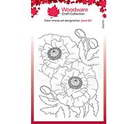 Woodware Jane Gill - Clear Magic Stamp Set - Poppies Transparent 13.5 x 10 cm