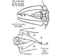 Woodware Jane Gill Clear Magic Stamp Set-Suits You Sir, Polymer, 210 x 110 mm
