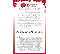 Woodware Jane Gill - Clear Magic Stamp Set - Text Background,Transparent,A6