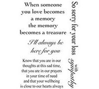 Woodware Jane Gill Clear Magic Stamp-Treasured Thoughts, Acrylic, A6