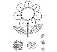 Woodware Jane Gill-Petal Doodles Stamp Set-Pretty Place, 4 x 6 inches