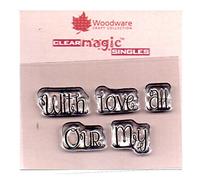 Woodware JWS084 Clear Magic Minis Just Words-with All Our My Love, Plastic
