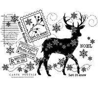 Woodware Stamp Set-Winter Reindeer, 4 x 6 in