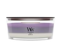 Woodwick Amethyst Sky Trilogy 16 oz Ellipse Candle with Hearthwick Flame ~ Amethyst & Amber, Suede & Sandalwood, and Smoked Jasmine