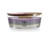 Woodwick Amethyst Sky Trilogy 16 oz Ellipse Candle with Hearthwick Flame ~ Amethyst & Amber, Suede & Sandalwood, and Smoked Jasmine